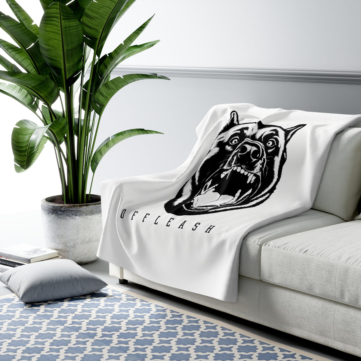 OFFLEASH White Sherpa Blanket
