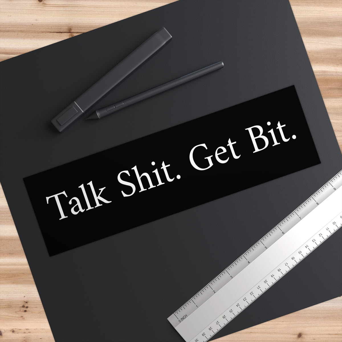 OFFLEASH Bumper Sticker — "Talk Shit. Get Bit."