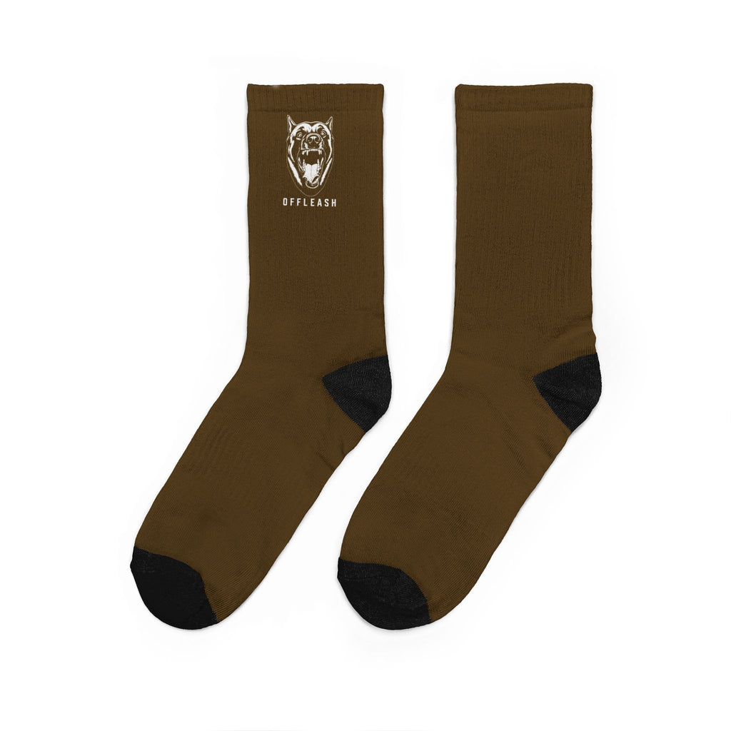 OFFLEASH Brown Crew Socks