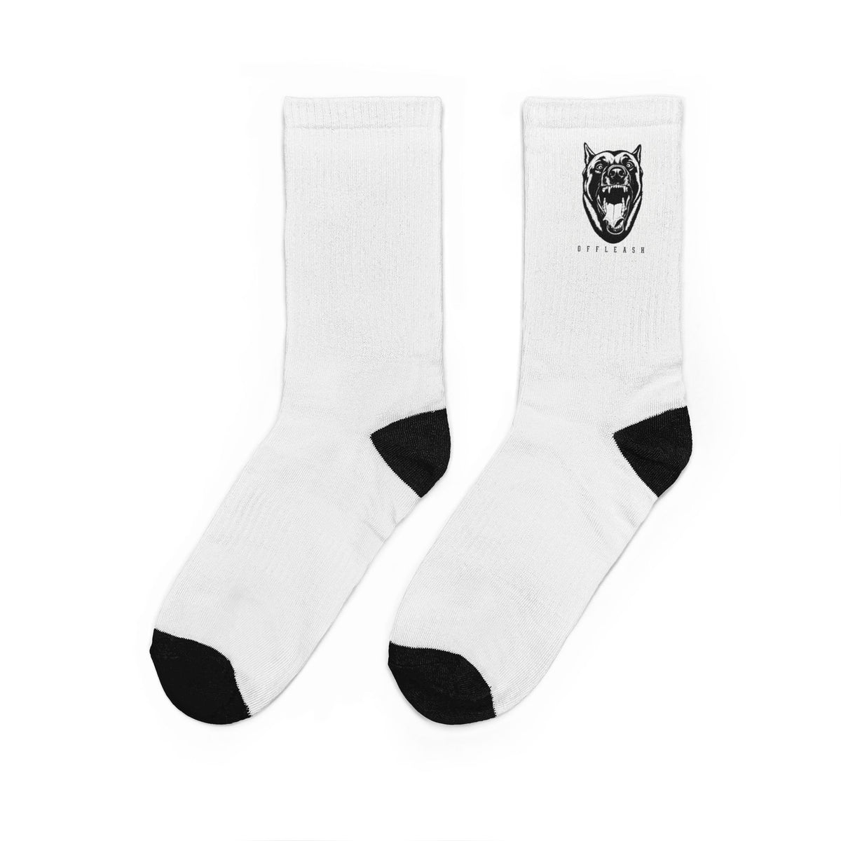 OFFLEASH White Crew Socks